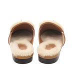 Hermes Oz Mules Chevre Sheepskin Natural Ecru Brown — view 4