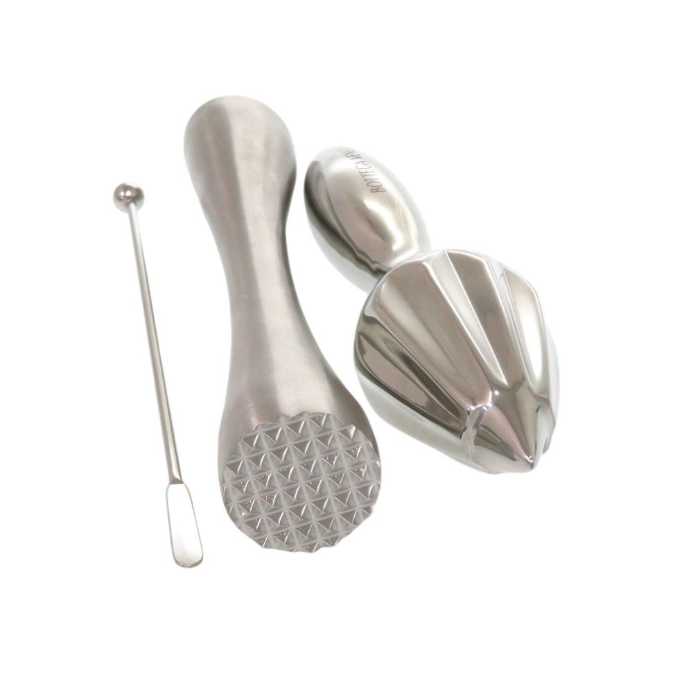 Bottega Veneta Barstool Squeezer Pestle Bar Set Stainless Steel Silver Shoulder — view 4