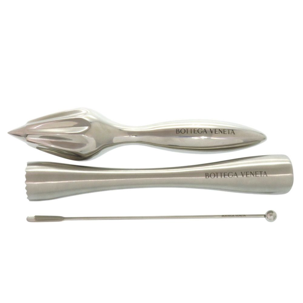 Bottega Veneta Barstool Squeezer Pestle Bar Set Stainless Steel Silver Shoulder