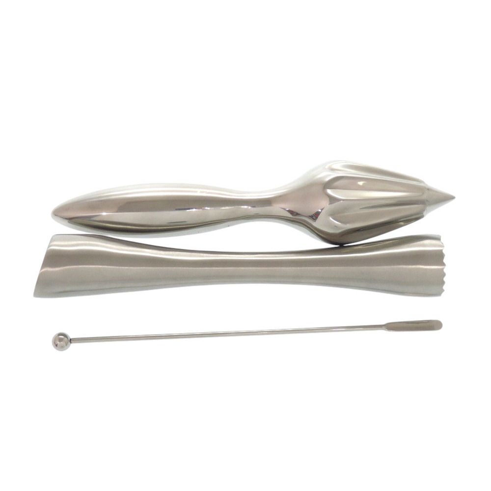 Bottega Veneta Barstool Squeezer Pestle Bar Set Stainless Steel Silver Shoulder — view 3