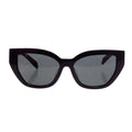 Prada Cat Eye Logo Black Acetate Sunglasses Eyewear