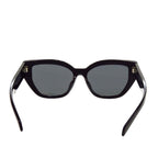Prada Cat Eye Logo Black Acetate Sunglasses Eyewear — view 5