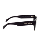Prada Cat Eye Logo Black Acetate Sunglasses Eyewear — view 4