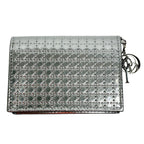 Dior Micro Cannage Card Case Patent Silver Square Octagon — view 2
