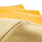 Celine Horizontal Cabas Shoulder Bag Tote Yellow Beige Leather — view 6