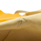 Celine Horizontal Cabas Shoulder Bag Tote Yellow Beige Leather — view 7