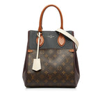 Louis Vuitton Monogram Fold Tote 2-Way Shoulder Bag Wine Red Leather — view 2