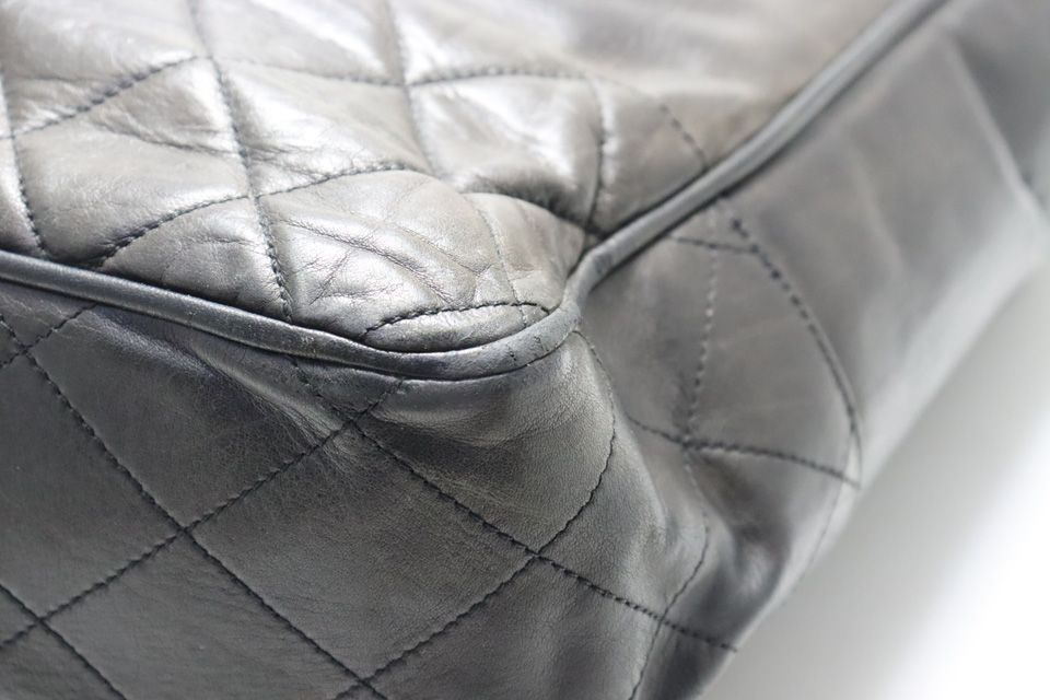Chanel 0 Quilted GD Leather Chain Tote — view 4