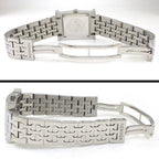 Hermes Watch Diamond Bezel Index Square White Shelldial SS — view 3