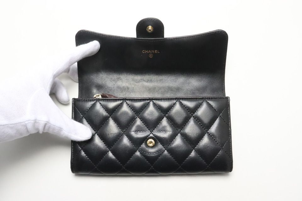 Chanel Quilted GD Leather Bifold Wallet — view 4