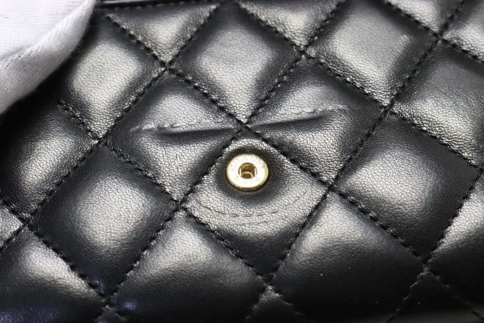 Chanel Quilted GD Leather Bifold Wallet — view 9