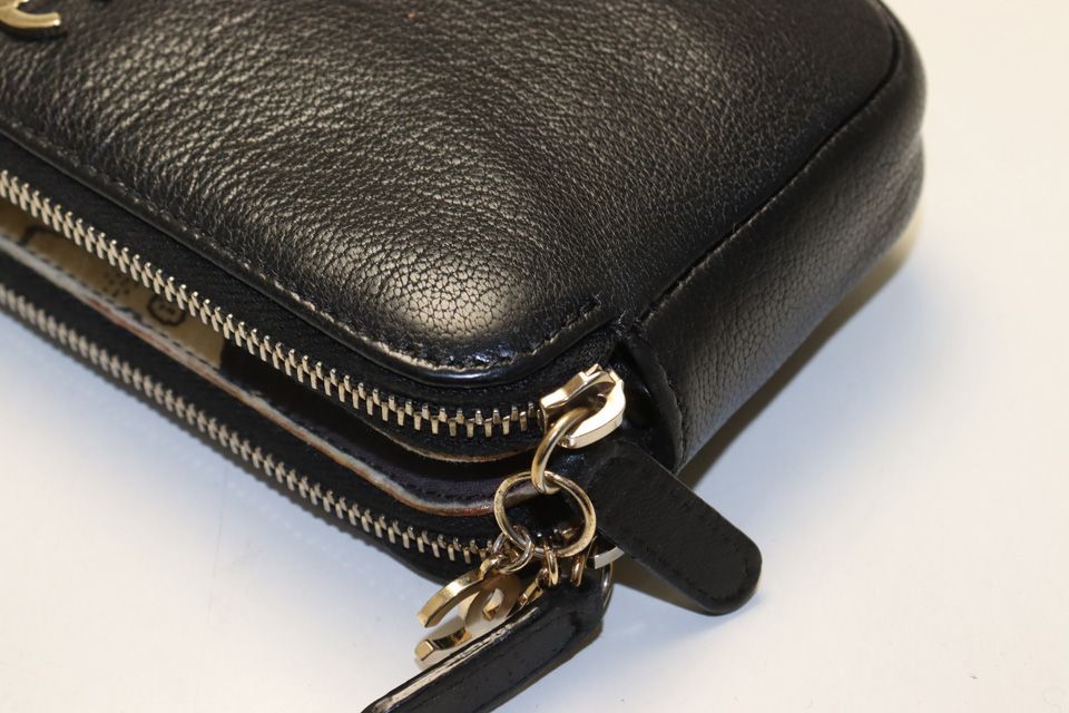 Chanel Lucky Flower GD Leather Zip Around Wallet — view 4