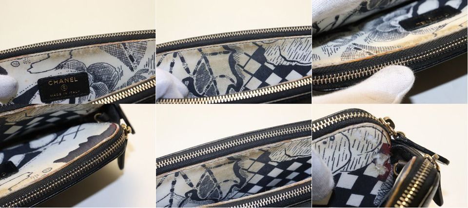 Chanel Lucky Flower GD Leather Zip Around Wallet — view 8