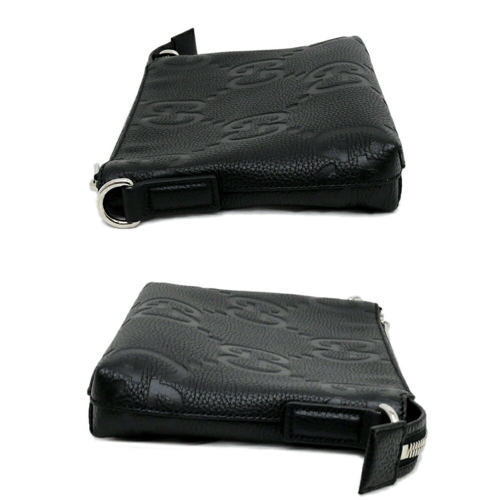 Gucci Bag Small Messenger Black Jumbo GG Leather Mini — view 3