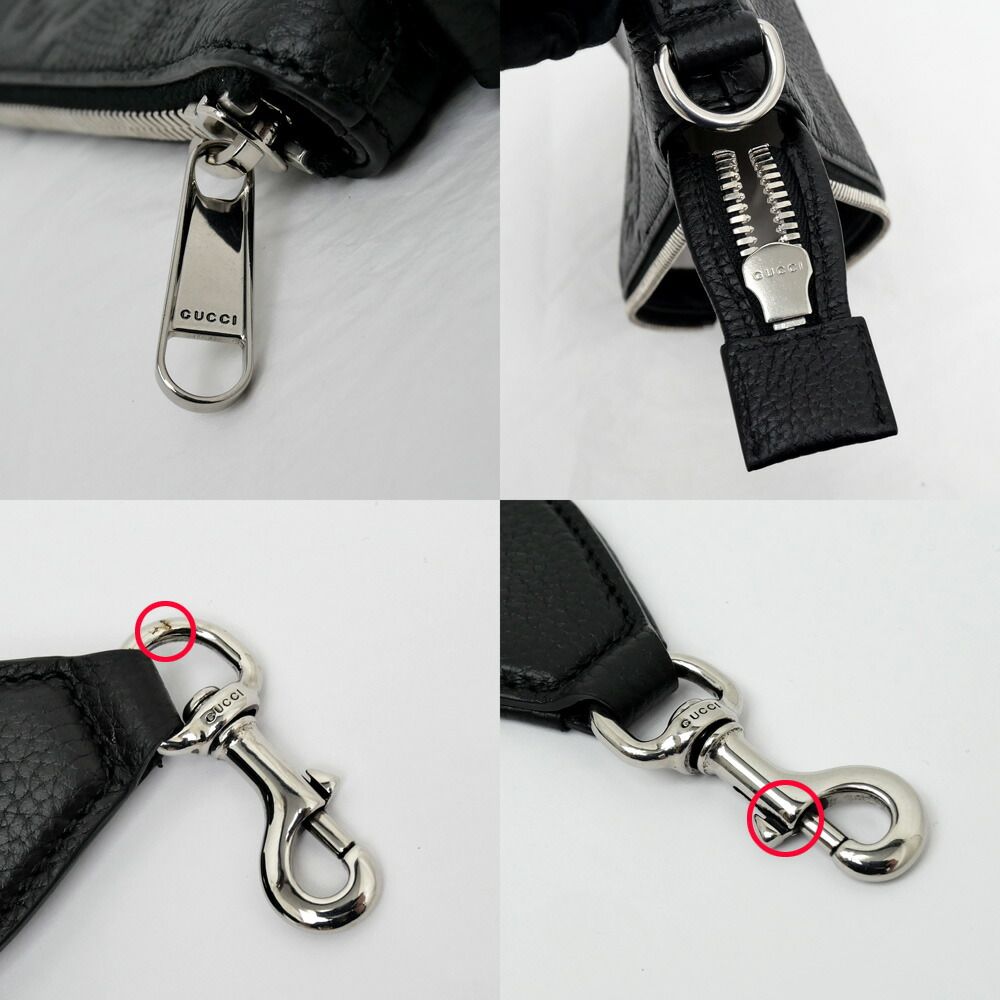 Gucci Bag Small Messenger Black Jumbo GG Leather Mini — view 8