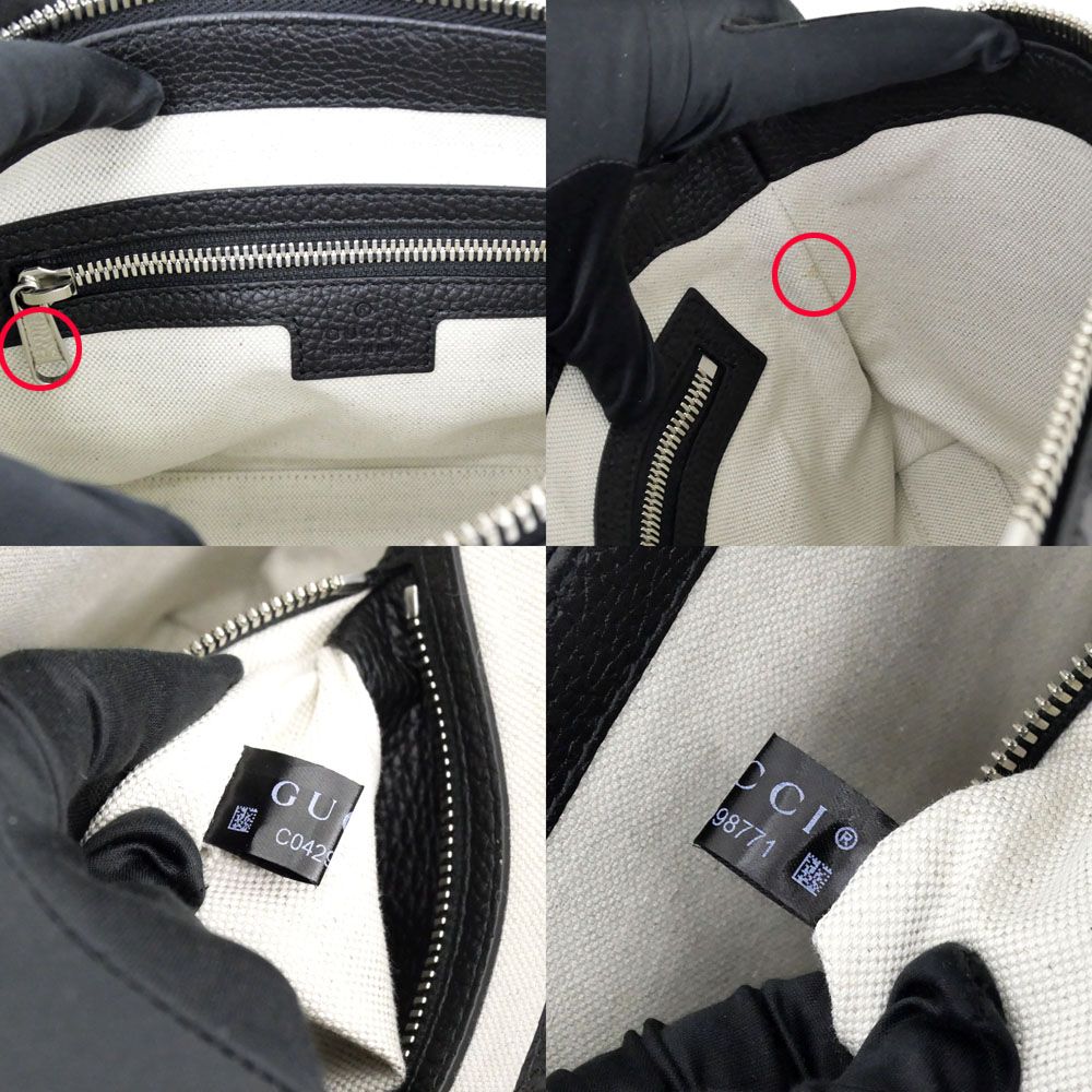Gucci Bag Small Messenger Black Jumbo GG Leather Mini — view 7