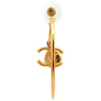 Chanel Yayoi Kusama CC Logo Single Faux Pearl Costume Earrings Alloy Gold — view 3