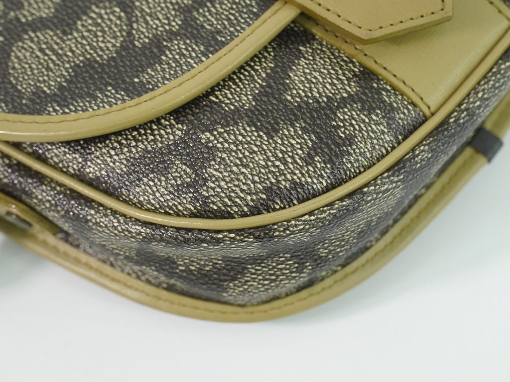 Saint Laurent YSL Giraffe Pattern Shoulder Bag Pochette Gray Beige — view 7