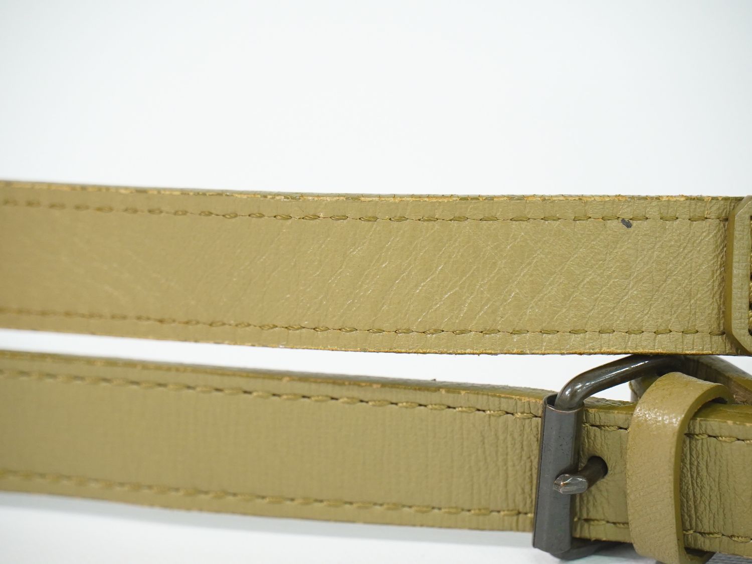 Saint Laurent YSL Giraffe Pattern Shoulder Bag Pochette Gray Beige — view 5