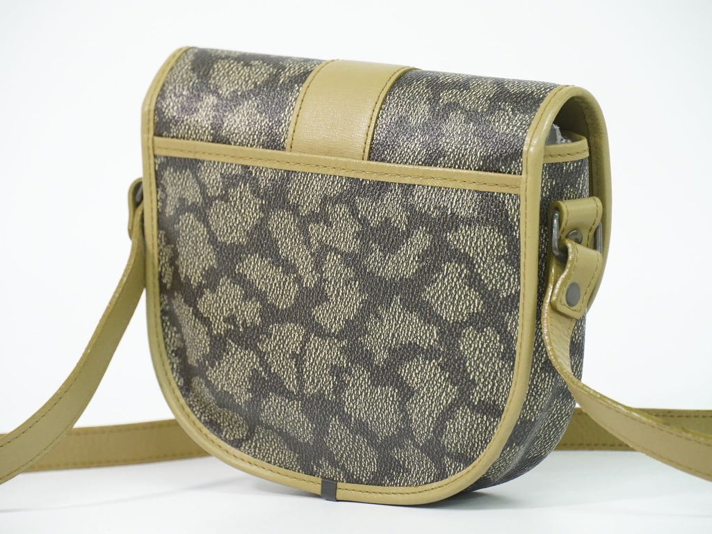 Saint Laurent YSL Giraffe Pattern Shoulder Bag Pochette Gray Beige — view 2