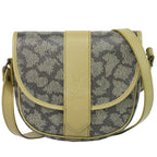 Saint Laurent YSL Giraffe Pattern Shoulder Bag Pochette Gray Beige