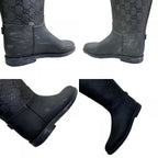 Gucci Rain Shoes GG Pattern Rubber Black — view 7
