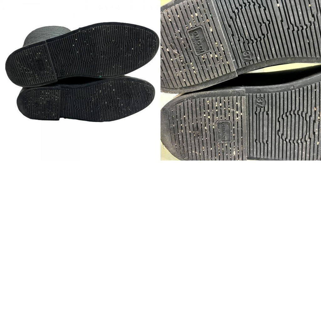Gucci Rain Shoes GG Pattern Rubber Black — view 9
