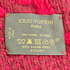 Louis Vuitton Echarpe Logo Mania Wool Silk Scarf Ruby — view 6
