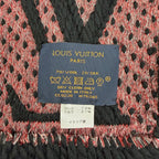 Louis Vuitton Echarpe Giant Monogram Jungle Wool Silk Scarf Black — view 6
