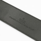 Gucci Leather GG Pattern Interlocking Buckle Wide Belt Black Silver — view 9