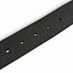 Gucci Leather GG Pattern Interlocking Buckle Wide Belt Black Silver — view 7