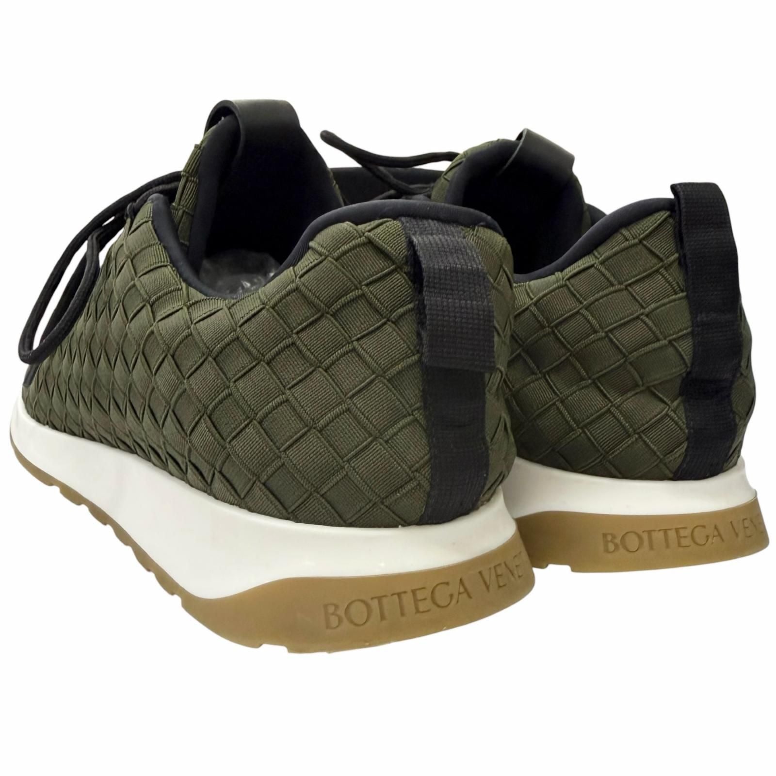 Bottega Veneta Lace Up Logo Low Cut Sneakers Khaki 41 Recommended — view 5