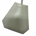 Hermes Vintage Leather Martin Margiela Era Clochette Charm Necklace Gray
