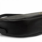 Prada Dumilune Triangle Logo Leather Shoulder Bag Black — view 6
