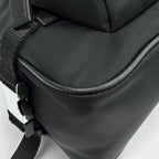 Prada Nylon Leather Triangle Logo Plate Re-Nylon Shoulder Bag Black — view 5