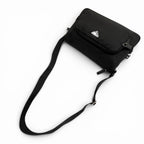 Prada Nylon Leather Triangle Logo Plate Re-Nylon Shoulder Bag Black — view 6