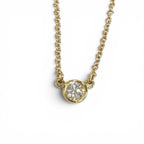 Tiffany & Co Elsa Peretti by the Yard Diamond Necklace 750 Diameter 3.9 Yellow