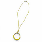 Hermes Loup Grand Necklace Leather Pendant Yellow — view 3