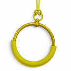 Hermes Loup Grand Necklace Leather Pendant Yellow — view 5