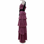 Gucci Silk 100% Rosie Huntington White Lee Ringo Shiina with Brooch Dress Pink — view 2