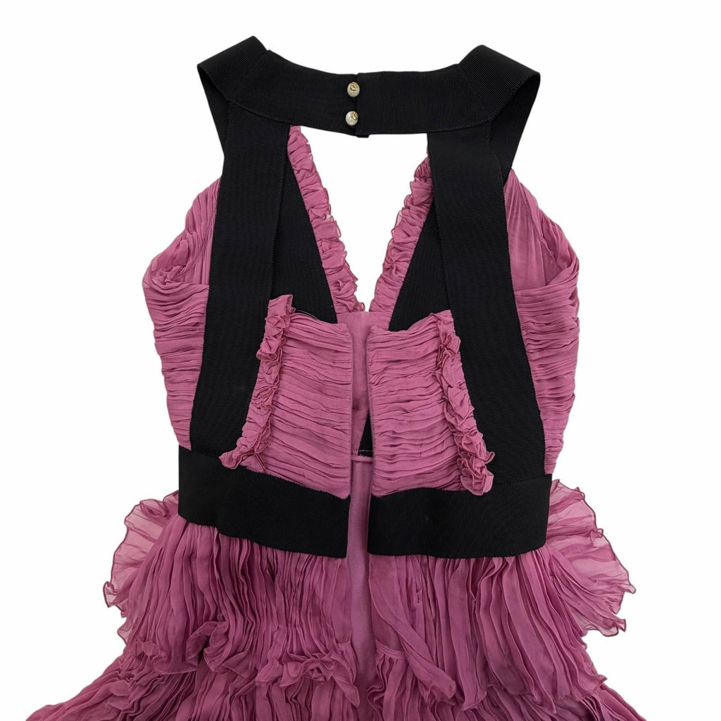 Gucci Silk 100% Rosie Huntington White Lee Ringo Shiina with Brooch Dress Pink — view 4