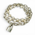 Tiffany & Co Pearl Lock Necklace Bracelet 2-Way Silver