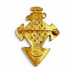 Chanel Vintage CC Logo Large Antique Brooch Gold — view 2