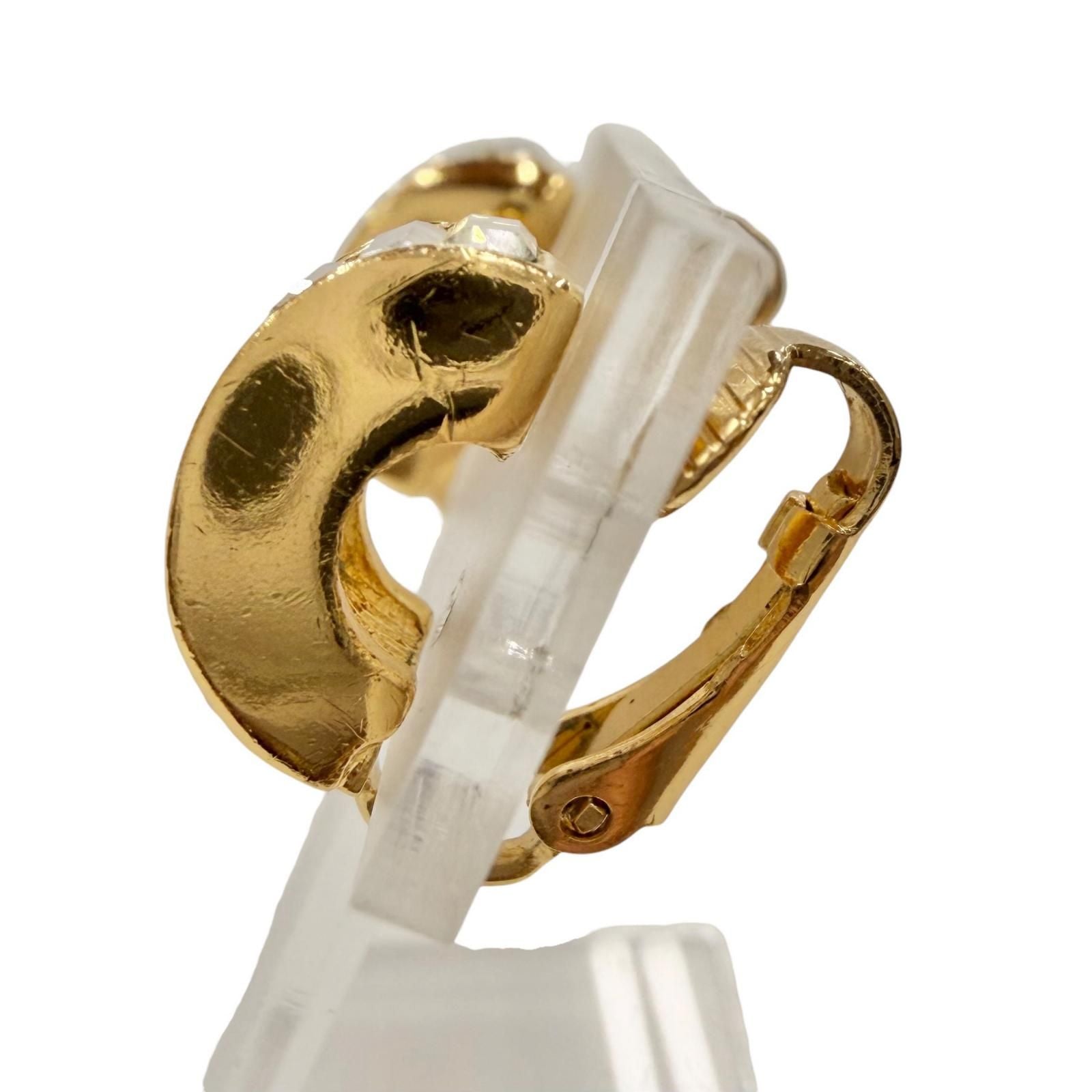 Dior Vintage Baguette Cla Star Hagi Earrings Gold Clear — view 2