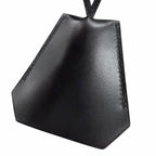 Hermes Vintage Leather Silver Martin Margiela Era Clochette Necklace Black — view 4