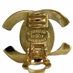 Chanel Vintage CC Logo Turnlock Earrings Gold — view 7
