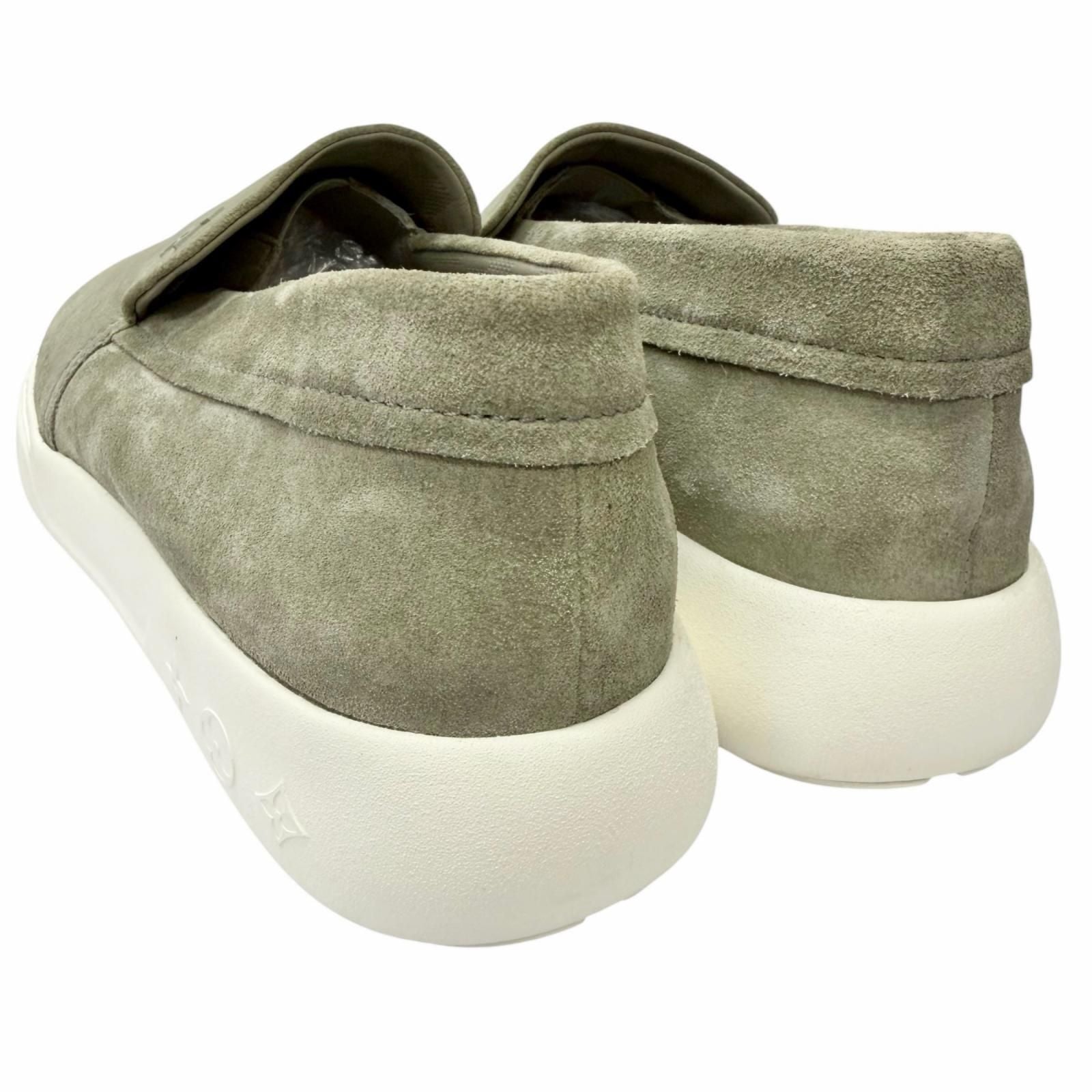 Louis Vuitton Pacific Line Suede Leather LV Logo Slip on Sneakers Gray 7.5 — view 6