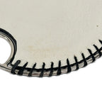 Loewe Earrings Leather White Black Silver — view 5