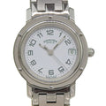 Hermes Clipper Stainless Steel Silver Kuo Analog Display Blue Dial Watch