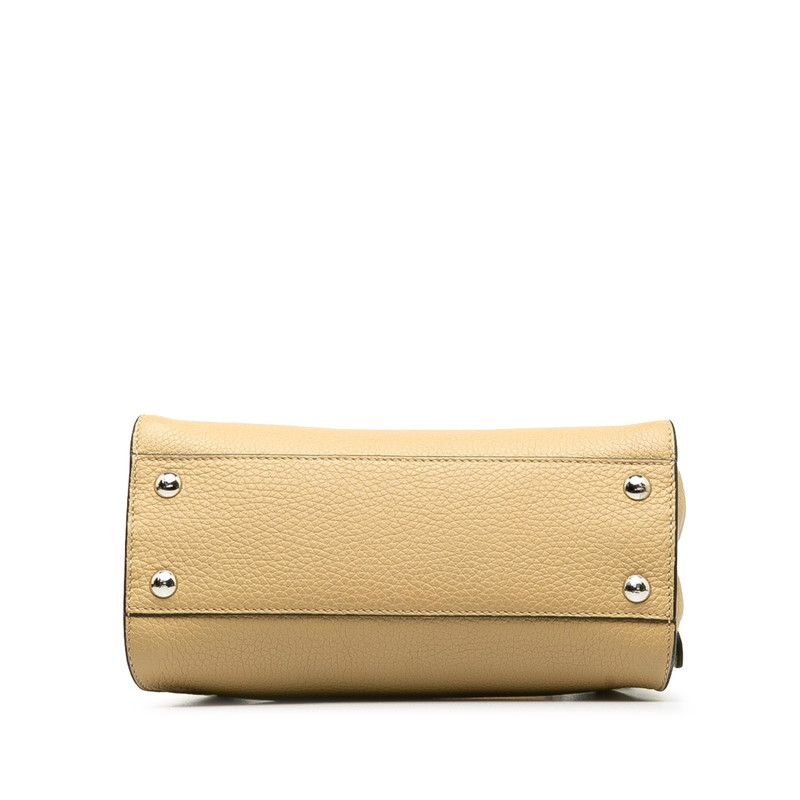 Fendi Selleria Peekaboo Mini 2-Way Shoulder Bag Beige Leather — view 5
